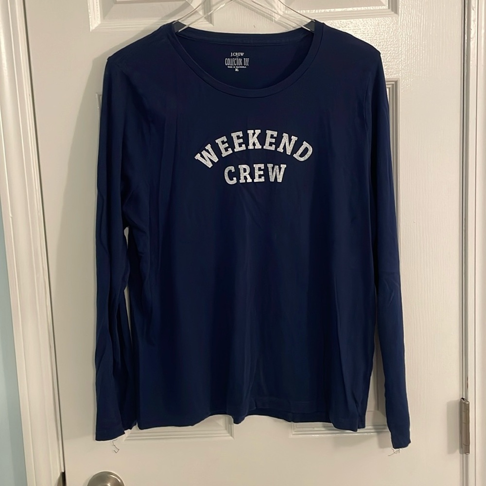 J. Crew Navy Long Sleeve Tee